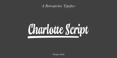Font visual image of Charlotte Script