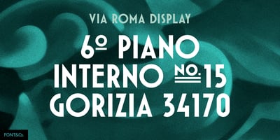 Font visual image of Via Roma Display