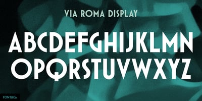 Font visual image of Via Roma Display