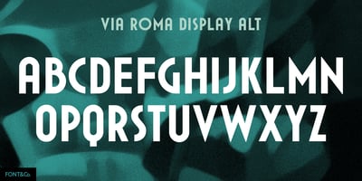 Font visual image of Via Roma Display