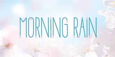 Font visual image of Morning Rain Dot