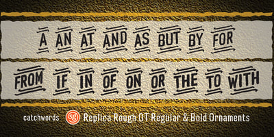 Font visual image of Replica Rough SG&trade;