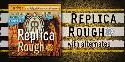 Font visual image of Replica Rough SG&trade;