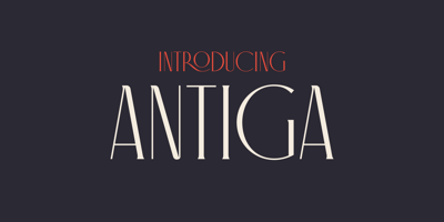 Font visual image of Antiga