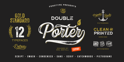 Font visual image of Double Porter&trade;