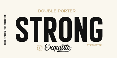 Font visual image of Double Porter&trade;