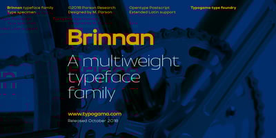 Font visual image of Brinnan