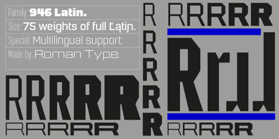 Font visual image of 946 Latin