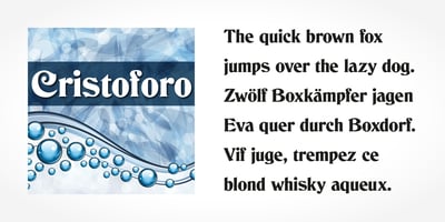 Font visual image of Cristoforo