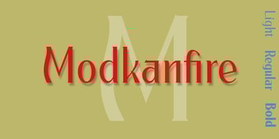 Imagen visual de la fuente Modkanfire