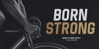 Font visual image of Born Strong