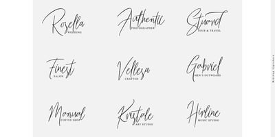 Font visual image of Mistday Script