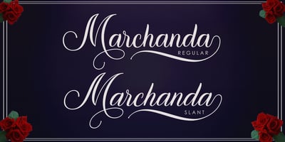 Font visual image of Marchanda Script