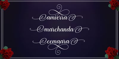 Font visual image of Marchanda Script