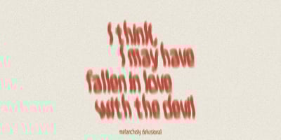 Font visual image of Melancholy