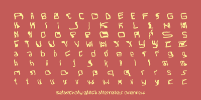 Font visual image of Melancholy