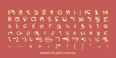 Font visual image of Melancholy