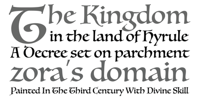 Font visual image of Luminari&trade;