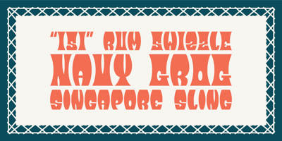 Font visual image of Desert Island