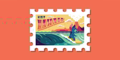 Font visual image of Desert Island
