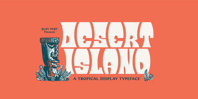 Font visual image of Desert Island