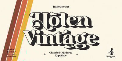 Font visual image of Holen Vintage