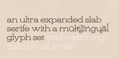 Font visual image of Kate Slab Pro Ultra Expanded