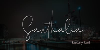Font visual image of Santhalia