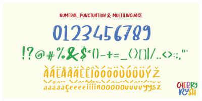 Font visual image of Cherry Rush