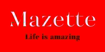 Font visual image of Mazette