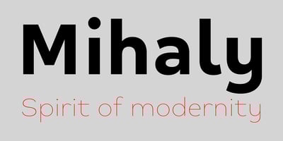 Font visual image of Mihaly Display