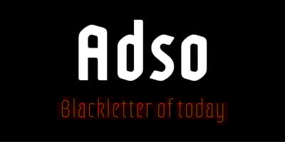 Font visual image of Adso