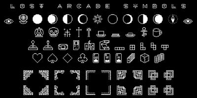Font visual image of Lost Arcade