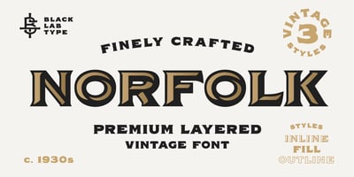 Font visual image of BLT Norfolk
