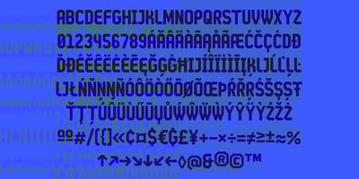 Font visual image of STP Display