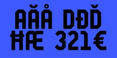 Font visual image of STP Display