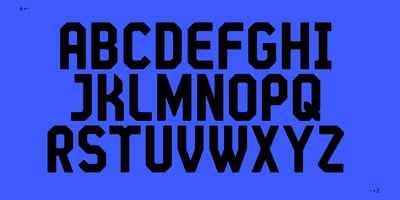 Font visual image of STP Display