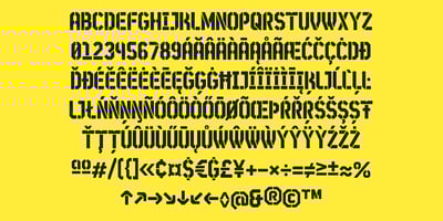 Font visual image of STP Stencil