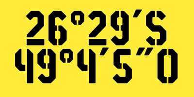 Font visual image of STP Stencil