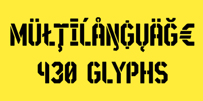 Font visual image of STP Stencil
