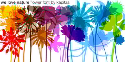 Font visual image of We Love Nature&trade; Stems