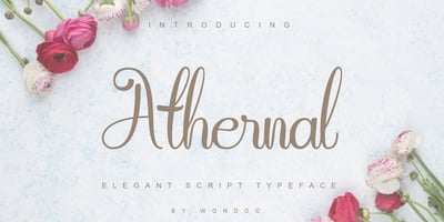 Font visual image of Athernal