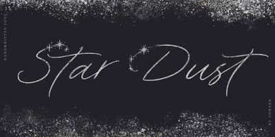 Font visual image of Star Dust