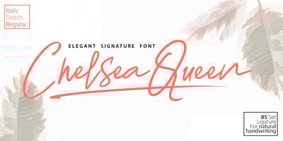 Font visual image of Chelsea Queen
