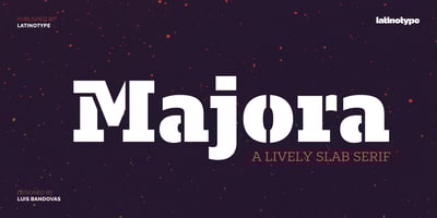 Font visual image of Majora