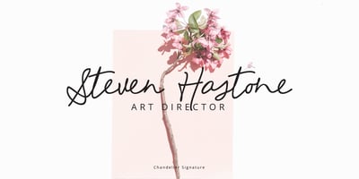 Font visual image of Chandelier Signature