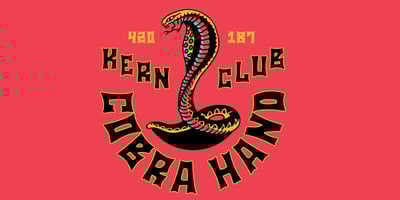 Font visual image of Cobra Hand