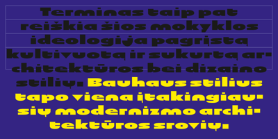 Font visual image of Pivnaya-Latin