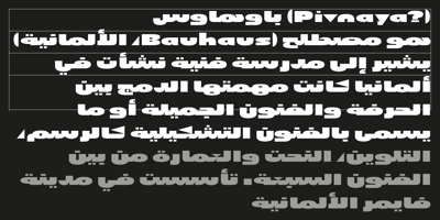 Font visual image of Pivnaya-Arabic