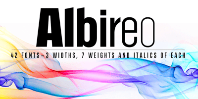 Font visual image of Albireo